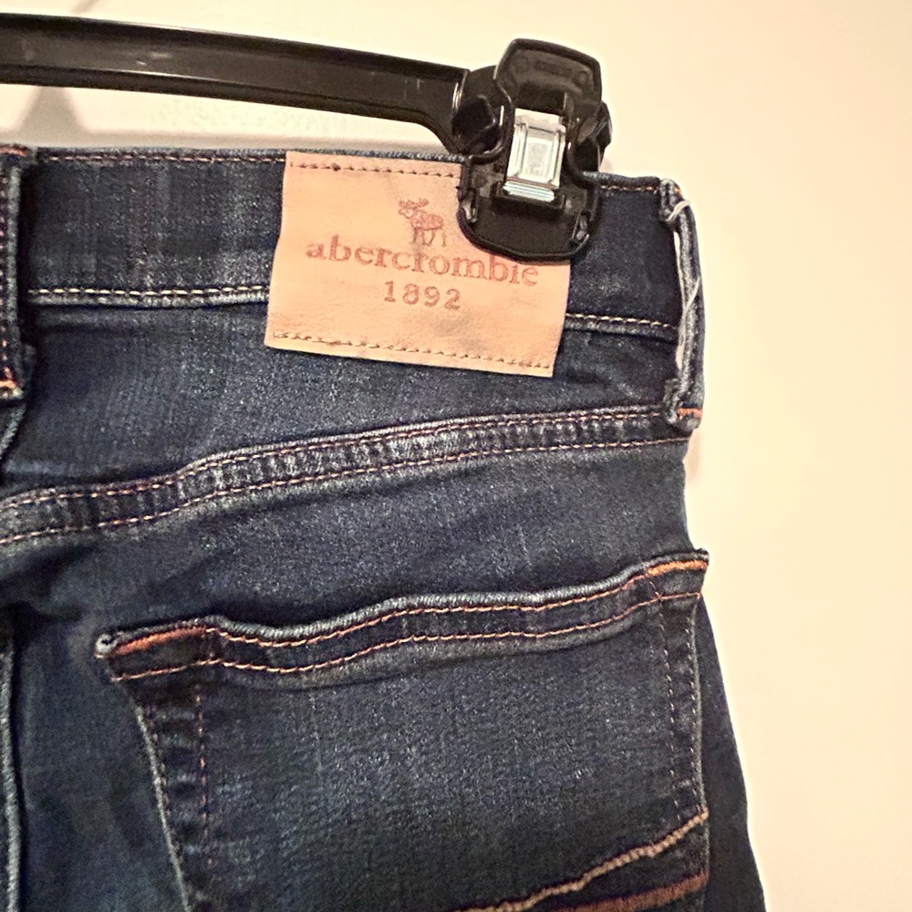 Abercrombie & Fitch Blue Denim Jeans with Contrast Stitching